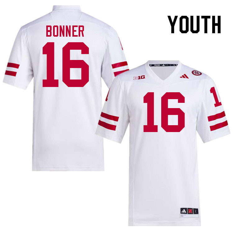 Youth #16 Janiran Bonner Nebraska Cornhuskers College Football Jerseys Stitched Sale-White